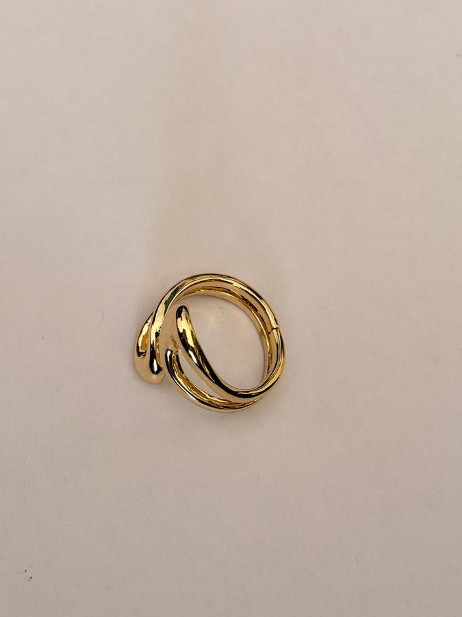 Double Teardrop Loop Ring view 1