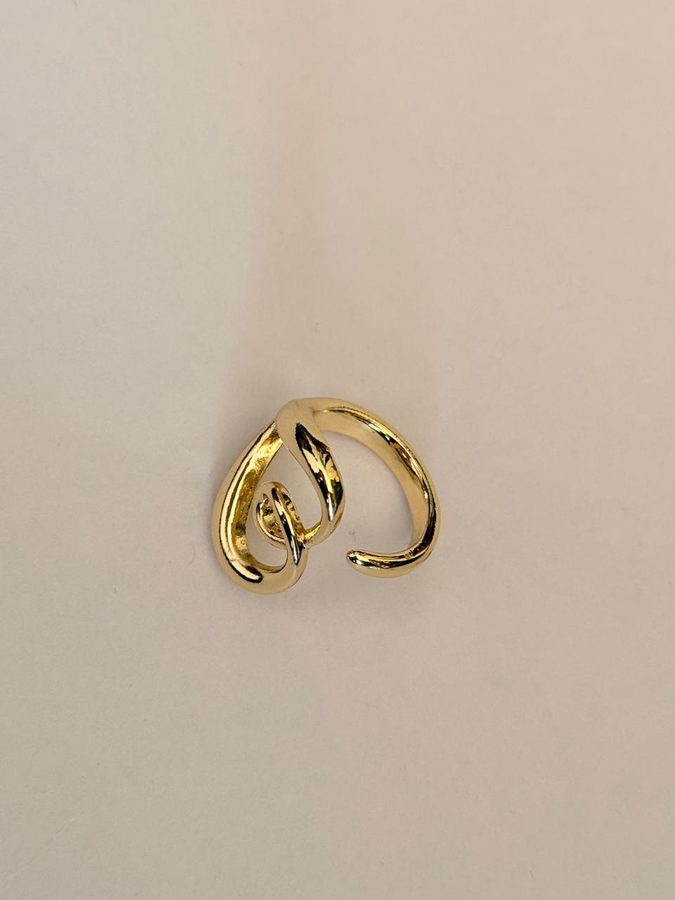 Double Swirl Teardrop Ring view 1