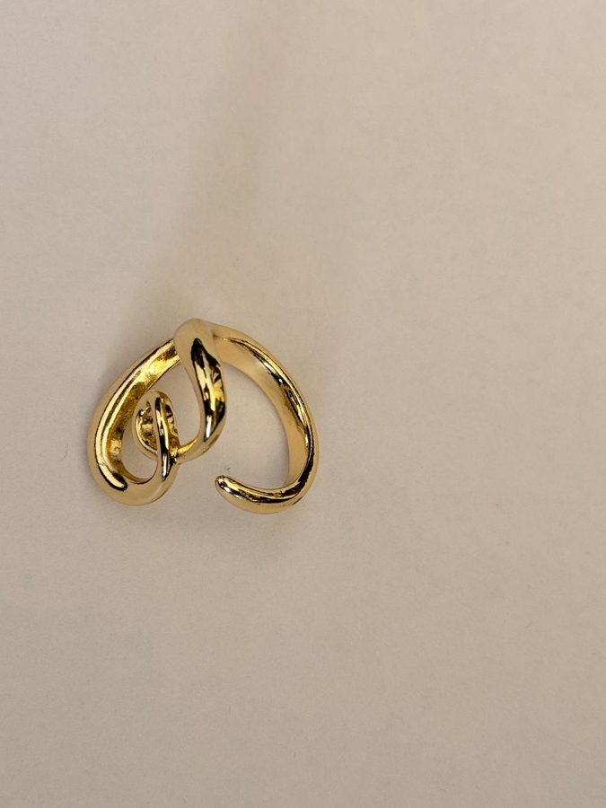 Double Swirl Teardrop Ring view 2