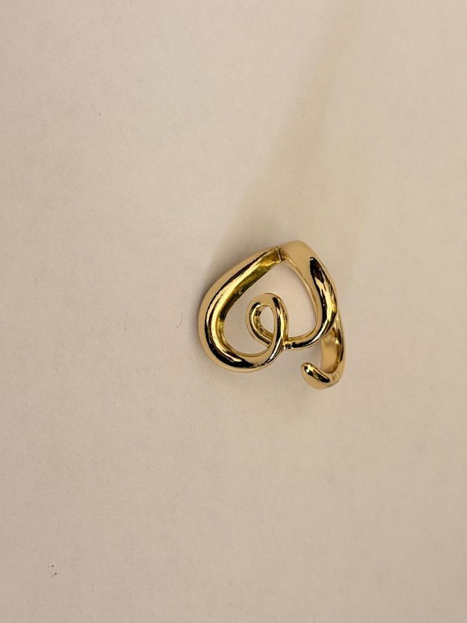 Double Swirl Teardrop Ring view 3