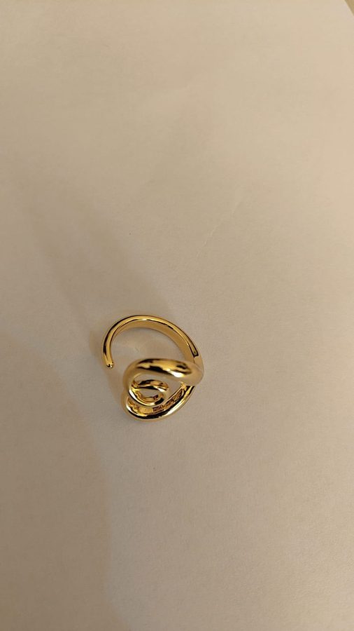 Double Swirl Teardrop Ring view 4