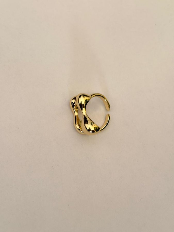 Double Wave Infinity Ring view 2