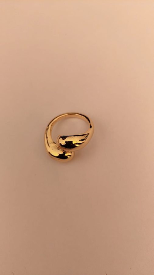 Smooth Dome Teardrop Ring view 1