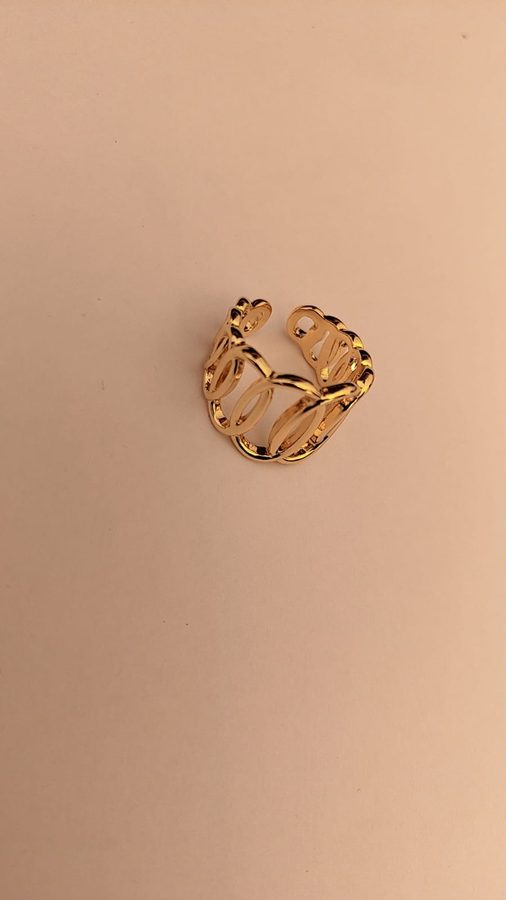 Open Heart Spiral Ring view 1