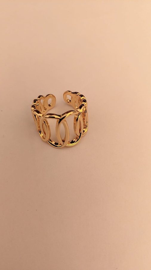 Open Heart Spiral Ring view 2