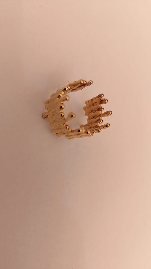 Wavy Double Band Slim Ring view 1