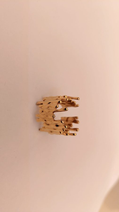 Wavy Double Band Slim Ring view 2